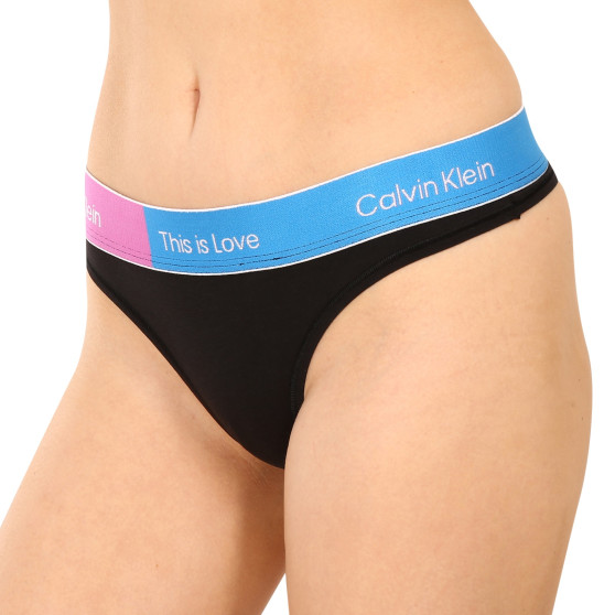 Perizoma da donna Calvin Klein nero (QF7255E-UB1)