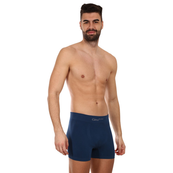 3PACK boxer uomo Gino senza cuciture in bambù petrol (54004)