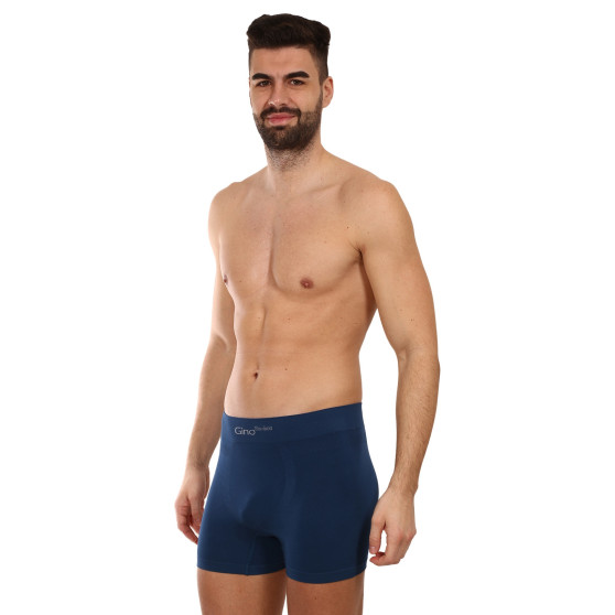 3PACK boxer uomo Gino senza cuciture in bambù petrol (54004)