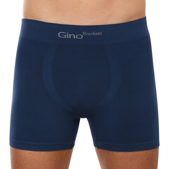 3PACK boxer uomo Gino senza cuciture in bambù petrol (54004)