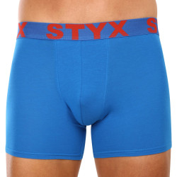 Boxer da uomo Styx lungo sport elastico blu (U1167)