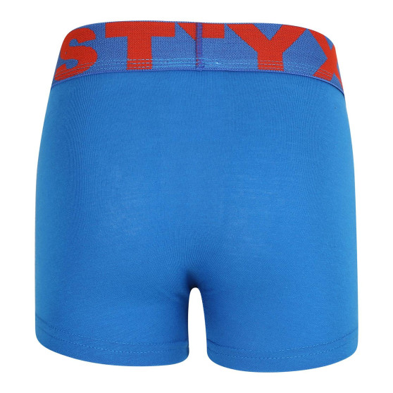 Boxer per bambini Styx elastico sportivo blu (GJ1167)