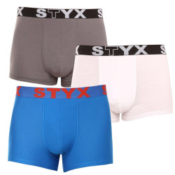 3PACK boxer uomo Styx sport elastico multicolore (3G10137)