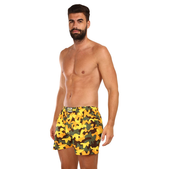 Boxer da uomo Styx art classic rubber oversize camouflage yellow (E1559)