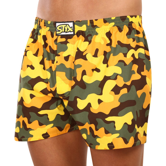 Boxer da uomo Styx art classic rubber oversize camouflage yellow (E1559)