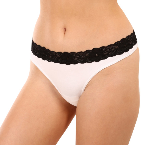 Perizoma da donna Styx con pizzo bianco (ITK1061)