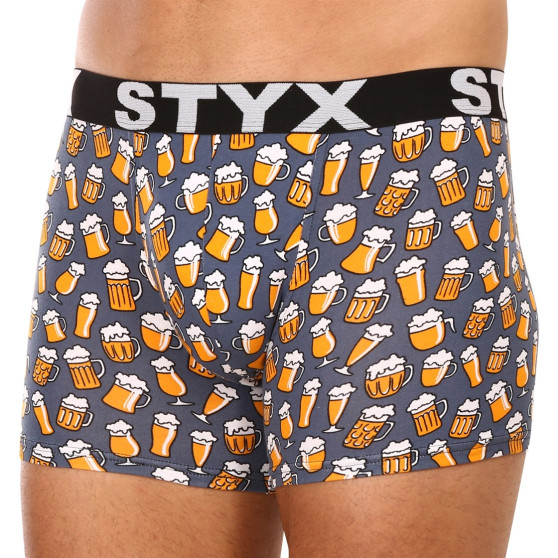 Uomo boxer Styx lungo arte sport gomma birra (U1357)