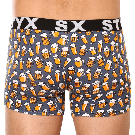 Uomo boxer Styx lungo arte sport gomma birra (U1357)