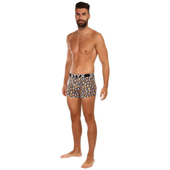 Uomo boxer Styx lungo arte sport gomma birra (U1357)