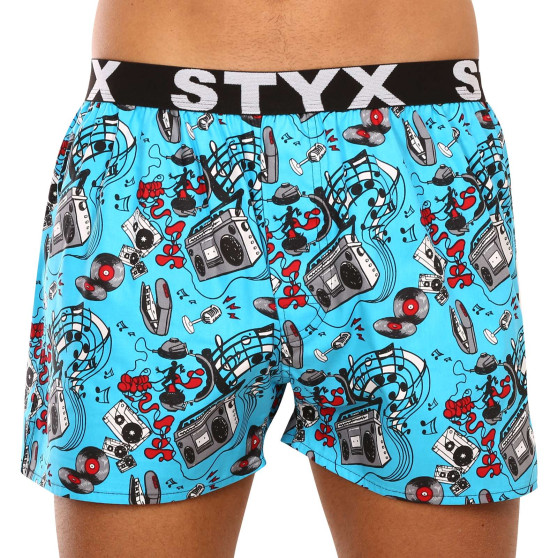 Boxer da uomo Styx arte sport musica gomma (B1558)