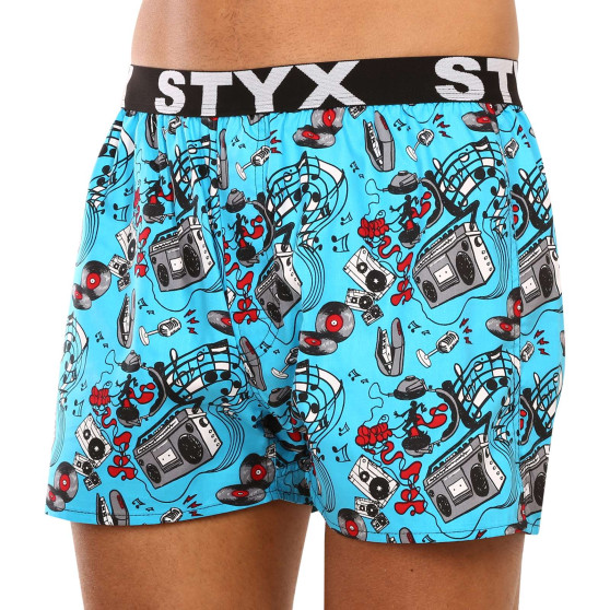 Boxer da uomo Styx arte sport musica gomma (B1558)