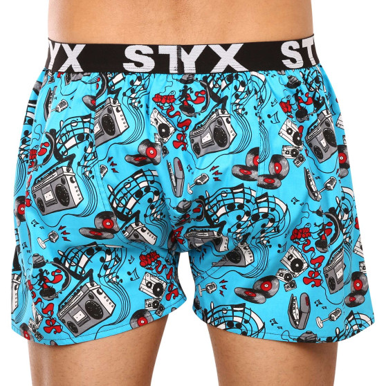 Boxer da uomo Styx arte sport musica gomma (B1558)