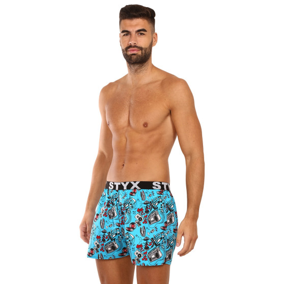 Boxer da uomo Styx arte sport musica gomma (B1558)