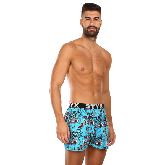 Boxer da uomo Styx arte sport musica gomma (B1558)