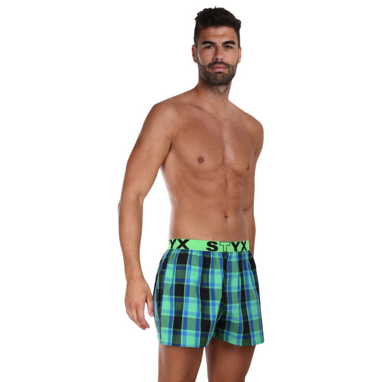 3PACK Boxer da uomo Styx sport elastico multicolore (3B10456)