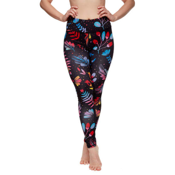 Leggings allegri da donna Dedoles fitness Fiori al neon (D-W-AW-LGS-C-RP-1098)