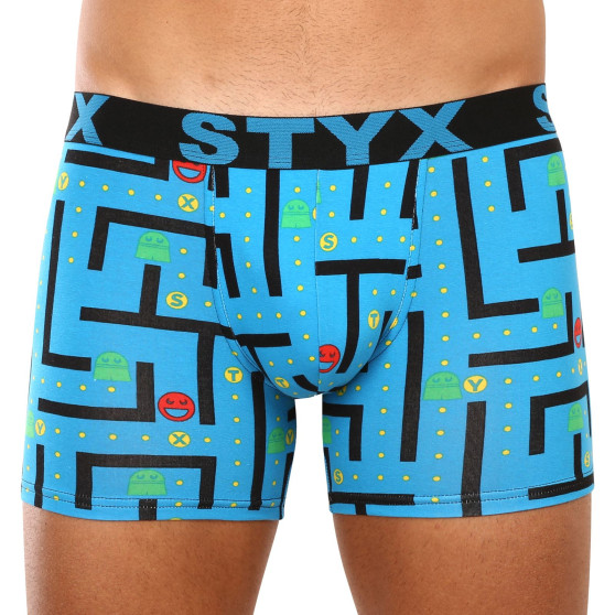 3PACK boxer uomo Styx lungo arte sport elastico multicolore (3U12914)