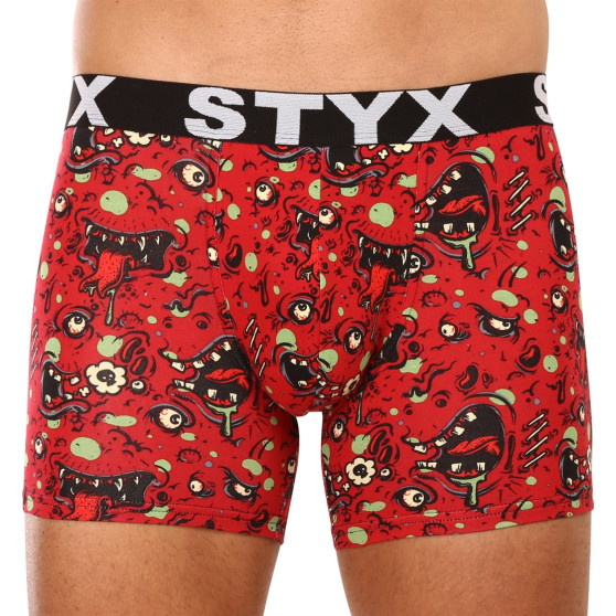 3PACK boxer uomo Styx lungo arte sport elastico multicolore (3U12914)