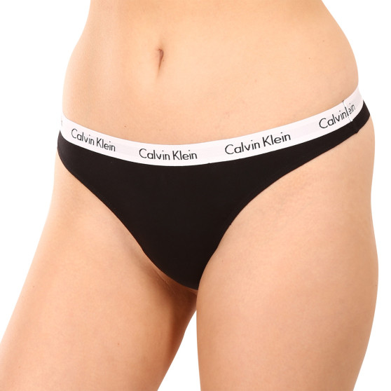 3PACK perizoma donna Calvin Klein nero (QD3587E-001)