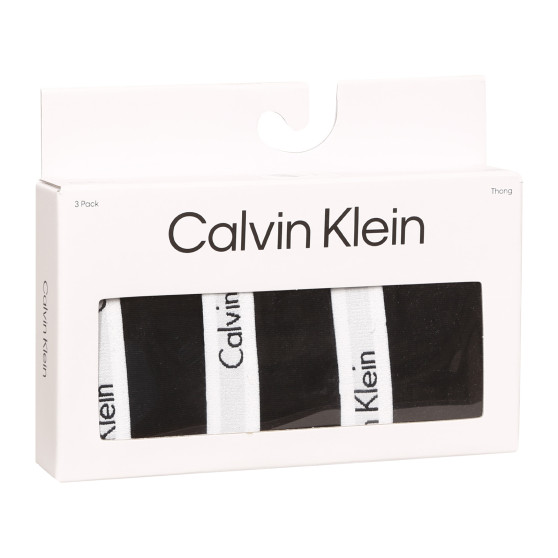 3PACK perizoma donna Calvin Klein nero (QD3587E-001)