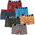 6PACK boxer uomo Styx art sport gomma multicolore (6G12697124)