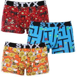 3PACK boxer uomo Styx art sport gomma multicolore (3G12914)