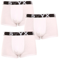 3PACK boxer uomo Styx sport elastico bianco (3G1061)