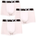 3PACK boxer uomo Styx sport elastico bianco (3G1061)