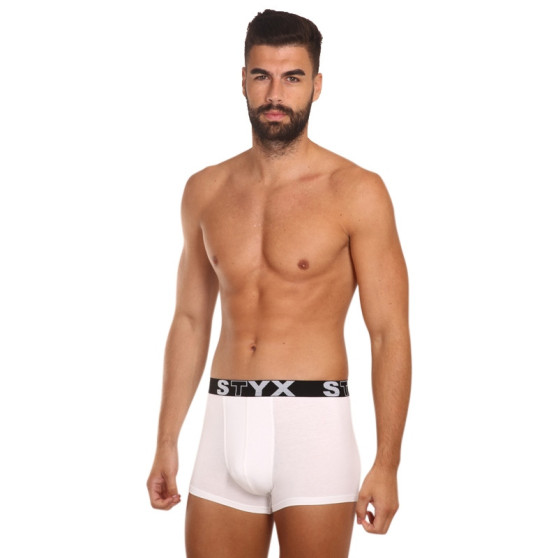 3PACK boxer uomo Styx sport elastico bianco (3G1061)