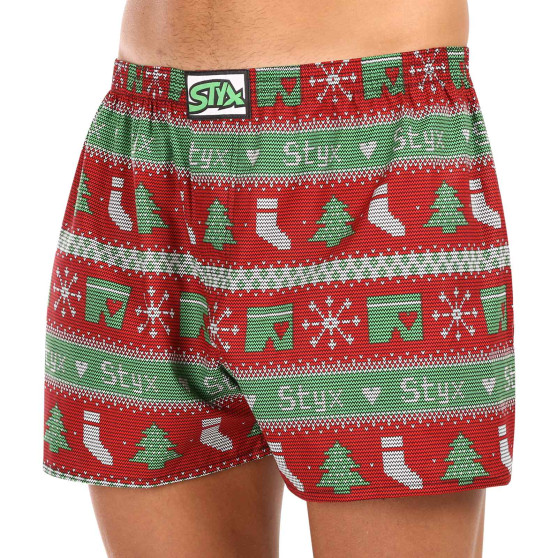 Boxer da uomo Styx arte classica elastica Natale a maglia (A1658)