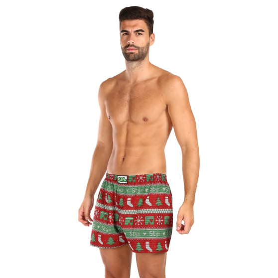 Boxer da uomo Styx arte classica elastica Natale a maglia (A1658)