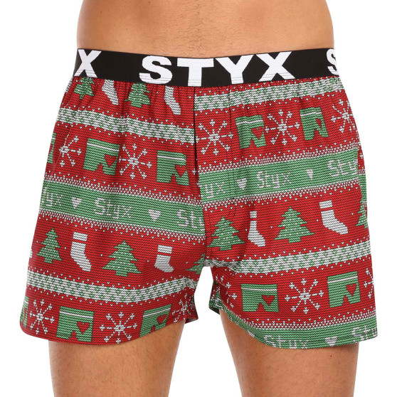 Boxer da uomo Styx arte sport elastico Natale a maglia (B1658)