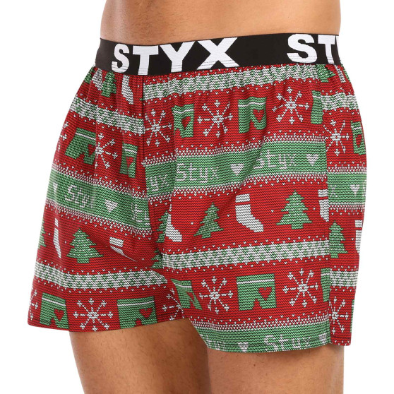 Boxer da uomo Styx arte sport elastico Natale a maglia (B1658)