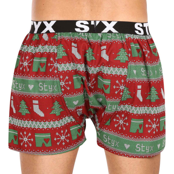 Boxer da uomo Styx arte sport elastico Natale a maglia (B1658)