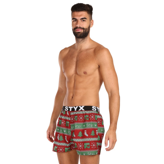 Boxer da uomo Styx arte sport elastico Natale a maglia (B1658)