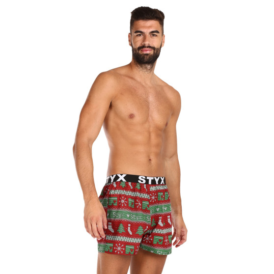 Boxer da uomo Styx arte sport elastico Natale a maglia (B1658)