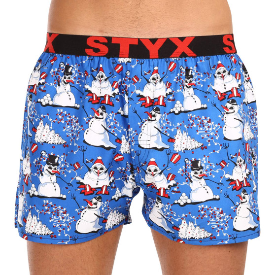 Boxer da uomo Styx arte sport gomma natale pupazzi di neve (B1751)