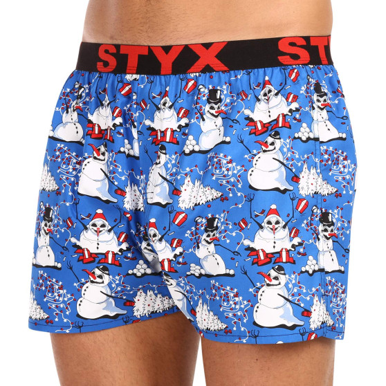 Boxer da uomo Styx arte sport gomma natale pupazzi di neve (B1751)