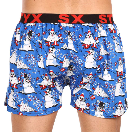 Boxer da uomo Styx arte sport gomma natale pupazzi di neve (B1751)