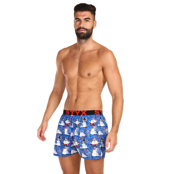 Boxer da uomo Styx arte sport gomma natale pupazzi di neve (B1751)