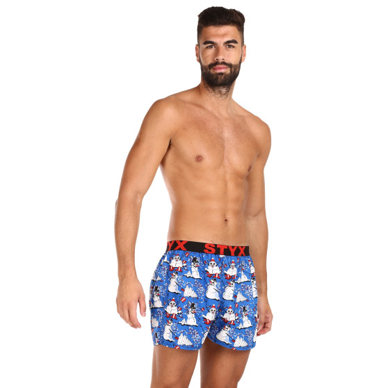 Boxer da uomo Styx arte sport gomma natale pupazzi di neve (B1751)