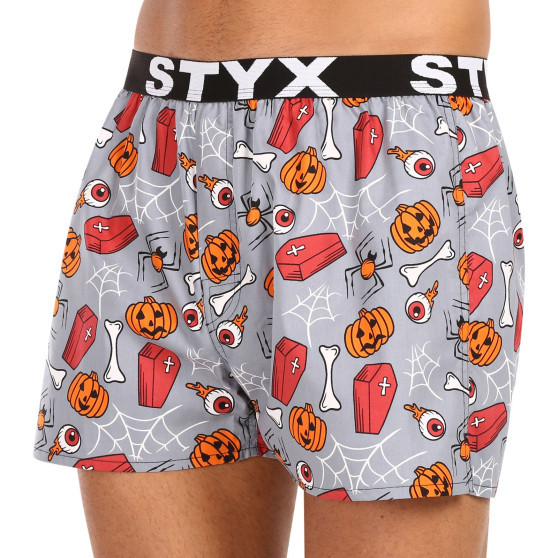 Boxer da uomo Styx arte sport gomma bare Halloween (B1752)