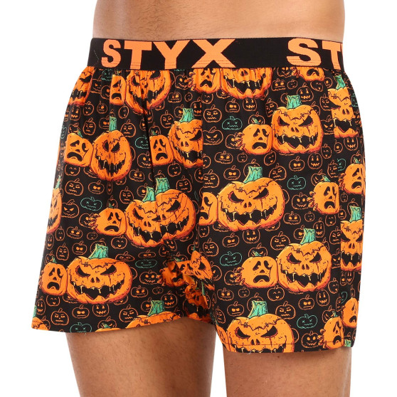 Boxer da uomo Styx arte sport gomma zucca Halloween (B1755)