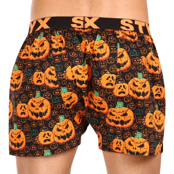 Boxer da uomo Styx arte sport gomma zucca Halloween (B1755)