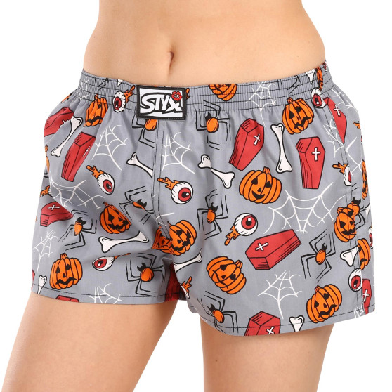 Boxer da donna Styx arte classica bara di Halloween in gomma (K1752)