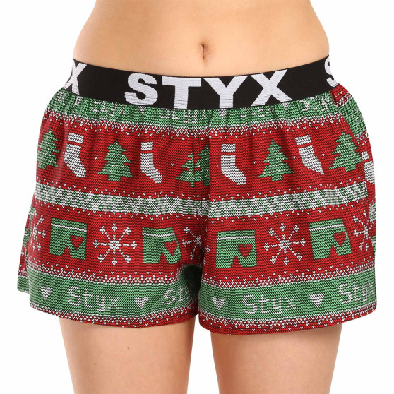 Boxer da donna Styx art sport elastico Natale a maglia (T1658)