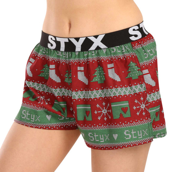 Boxer da donna Styx art sport elastico Natale a maglia (T1658)