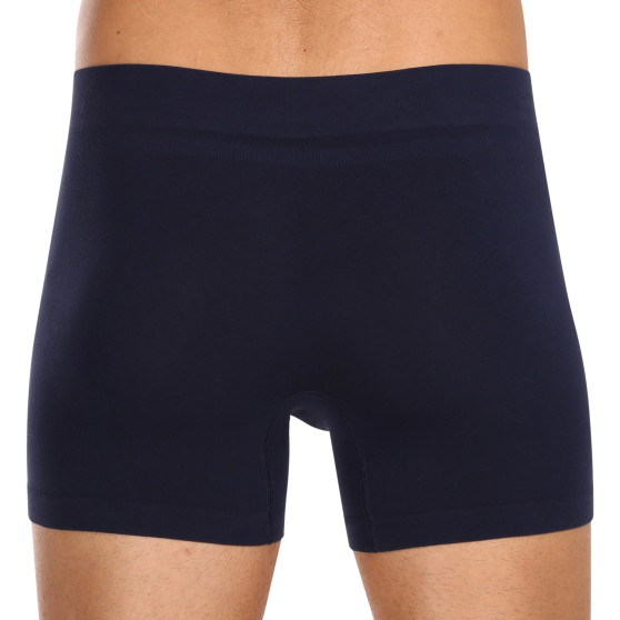 Boxer da uomo Nedeto senza cuciture in bambù blu (NDTB002S)