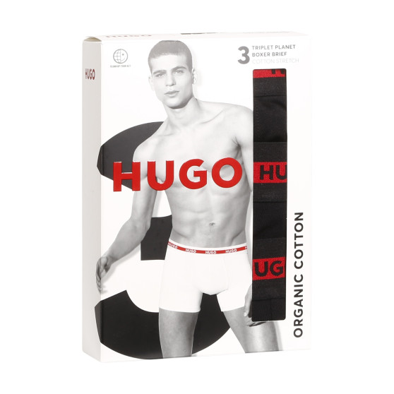 3PACK boxer da uomo HUGO nero (50496713 002)