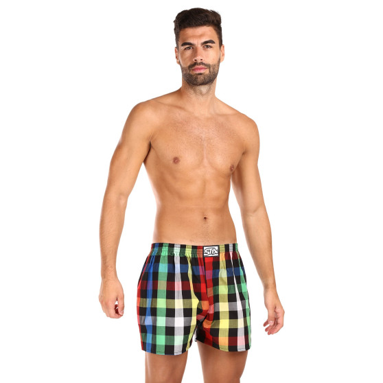 3PACK Boxer da uomo Styx classic elastic multi-color (3A11123)